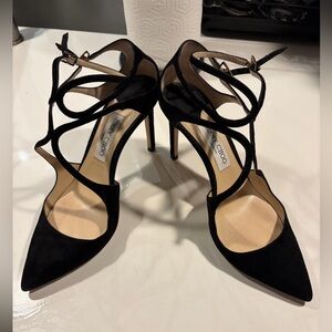 Jimmy Choo Black Strappy Heels